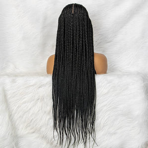 Anytime 32 Inch 13X6 Synthetic Lace Front Braided Wigs Cornrow Braided Twist Lace Braids Wig for Women