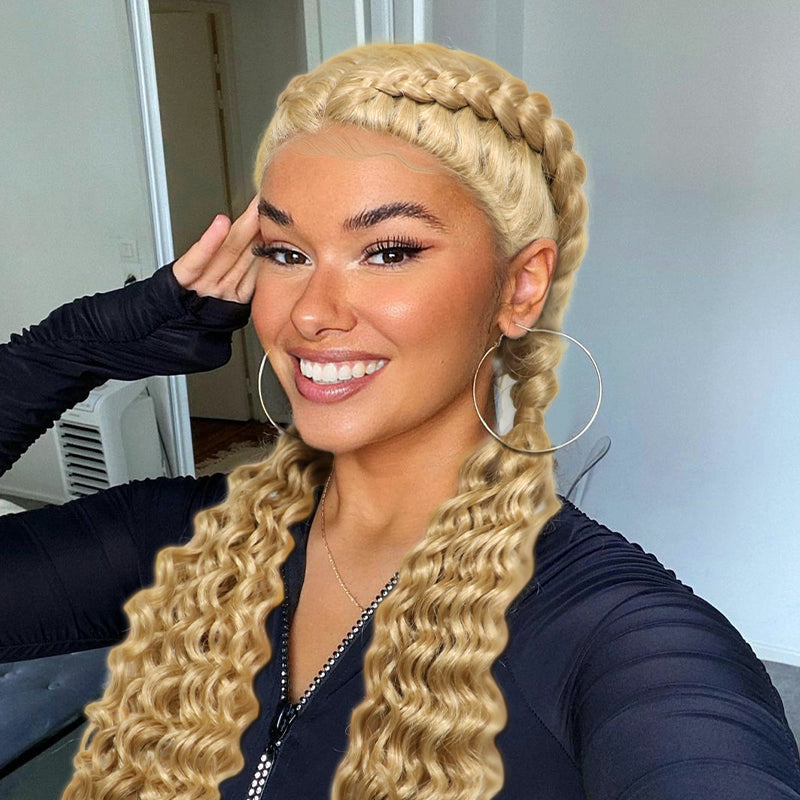 Anytime Lace Front Cornrow Braided Wig Synthetic Hair Wig