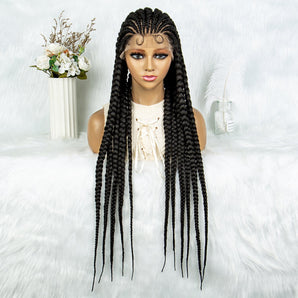 Anytime Full Lace African Braids Wig Braided Wigs 36 inches Synthetic Lace Front Wig Braided Wigs Braid