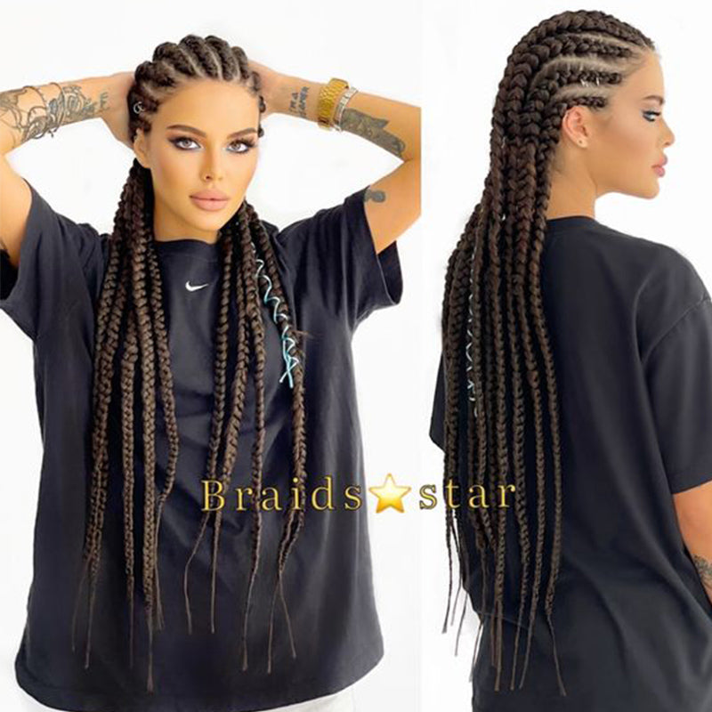 Anytime Full Lace Cornrow Braided Wigs 36 inches Synthetic Hair Wig